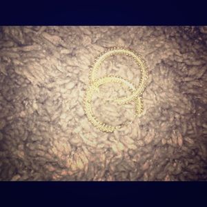 Silver Wrapped Hoop Earrings