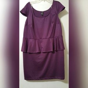 Purple Peplum Dress