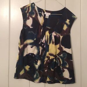 Calvin Klein silky Patterned sleeveless blouse
