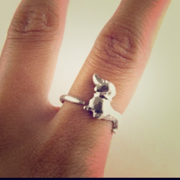 Dachshund Alloy metal polished ring