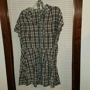 plaid shirt dress