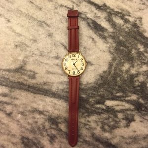 Large faced, leather band watch