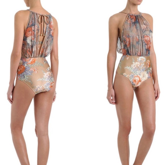 ALL SIZES! floral print bombshell bikini high neck - Picture 2 of 4