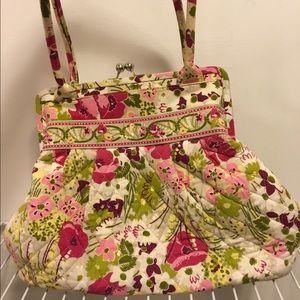 Vera Bradley Make Me Blush Kiss lock top bag.