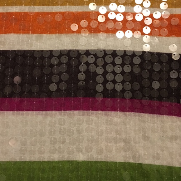 Sequined-Striped Racerback - Picture 2 of 3