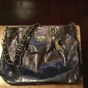 Stunning metallic rare Coach bag!