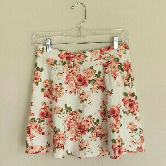 Floral skater circle skirt