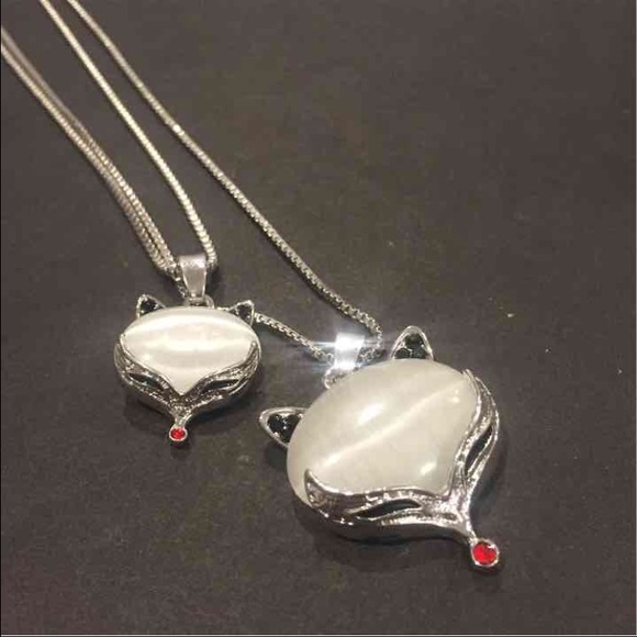 Fox necklace layered necklace