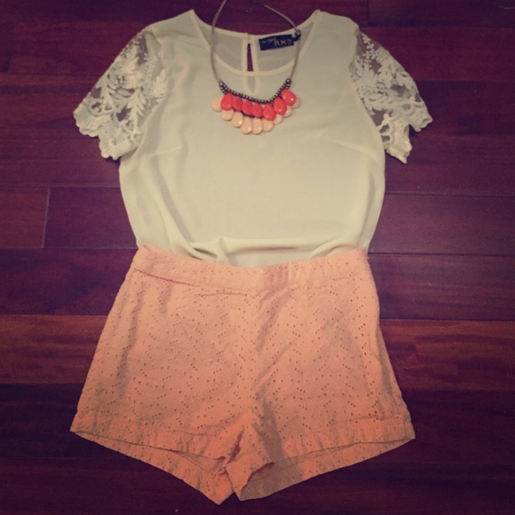 High Waisted Lace Shorts