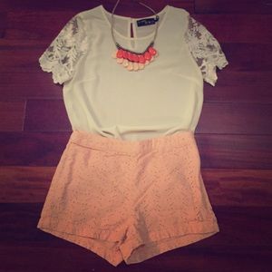 High Waisted Lace Shorts