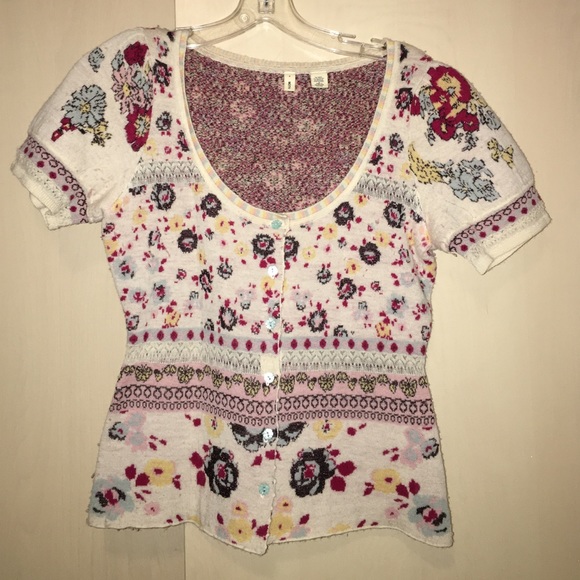 Anthropologie short sleeve cardigan