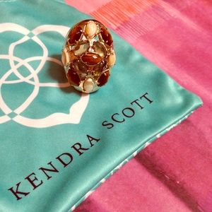 Kendra Scott tiger's eye gold ring