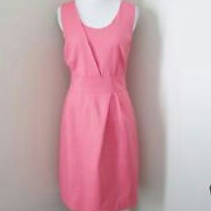 Coral cotton sheath dress