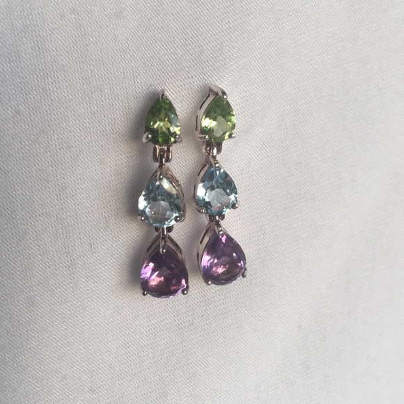 BIRTHSTONES STERLING SILVER earrings