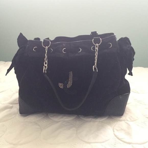 Juicy Couture Daydreamer - black velour & leather