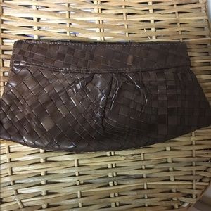 Lauren Merkin brown clutch