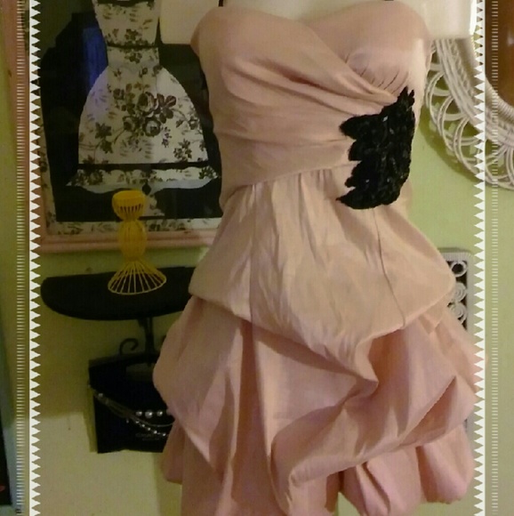 Pretty Dress beautiful cream pink and black