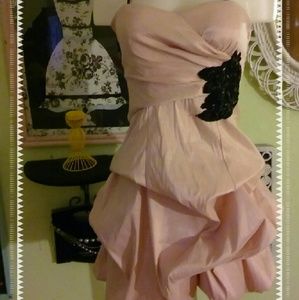 Pretty Dress beautiful cream pink and black