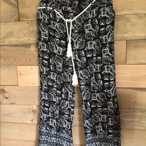 NWT! Flare leg elephant print pants