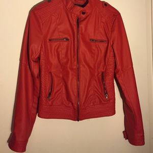 Red pleather jacket