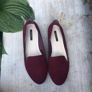 F21 burgundy flats