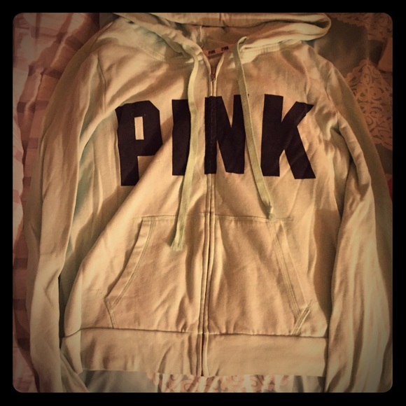 Pink vs sweatshirt light green with black PINK