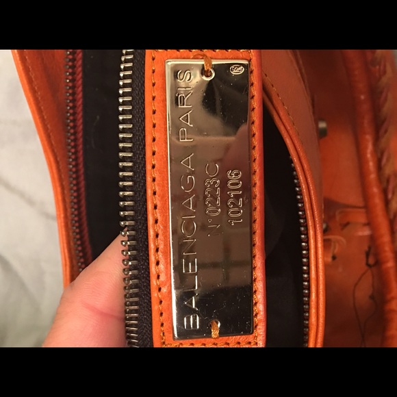 Mini orange-ish Balenciaga City bag - Picture 2 of 4