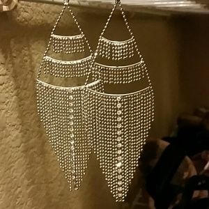 Bebe silver and diamond earrings