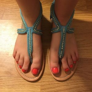 Blue Sandals