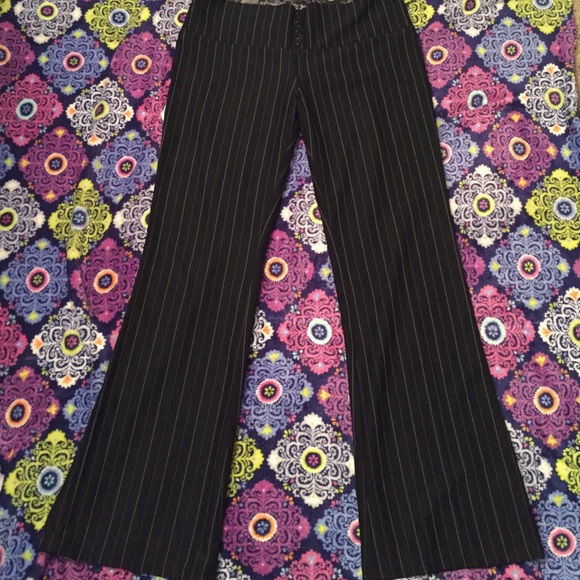 Pin strip pants for work