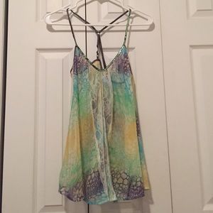 Free People Sheer Rainbow Tank