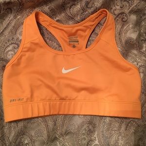 Orange Nike sports bra!