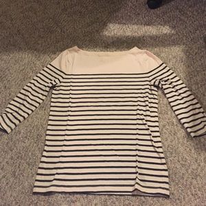 Creme and Blue striped shirt