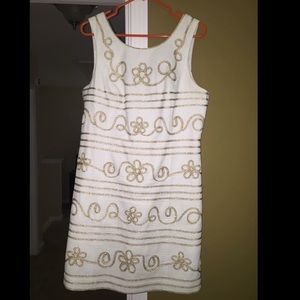 Lilly Pulitzer Gold/White Dress