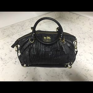 Black leather COACH handbag