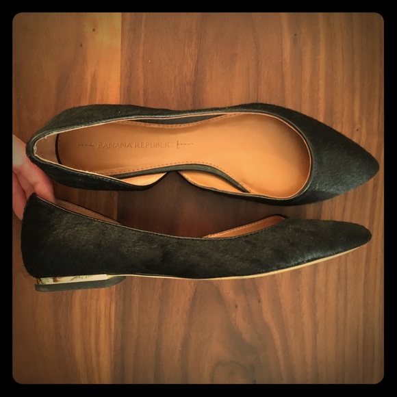 Banana republic calf hair d'orsay flats | 5.5
