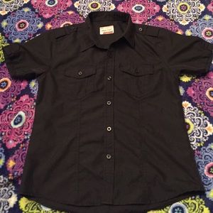 Black button down