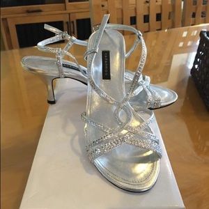 Caparross Silver Metallic Ladies Dress Shoes