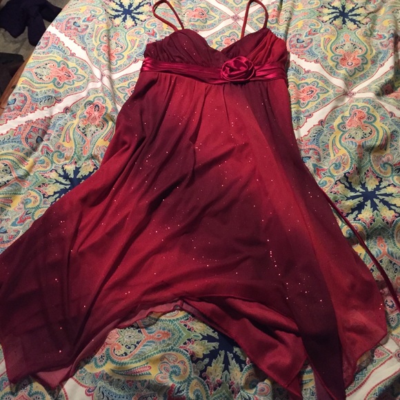 Sparkly Red Formal Dress - Picture 2 of 4