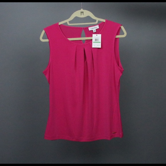 Calvin Klein Sleeveless Top in Hot Pink