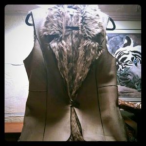 Faux fur vest