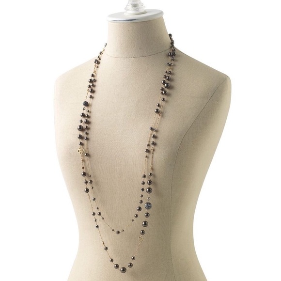 Stella & Dot Madeline Pearl Necklace in Gold