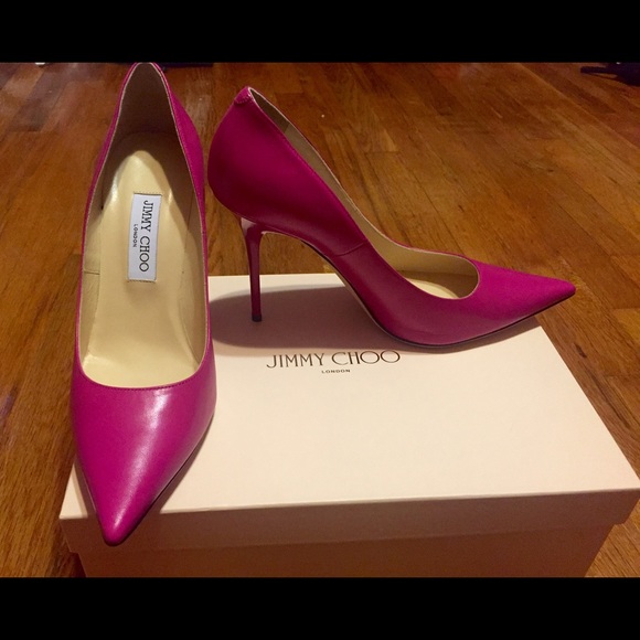 Brand New Jimmy Choo Kid Leather Jazzberry Pumps