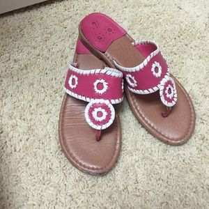 Hot pink and white palms