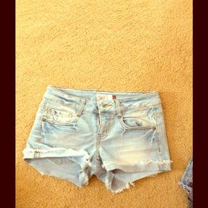 Light Wash Denim Shorts