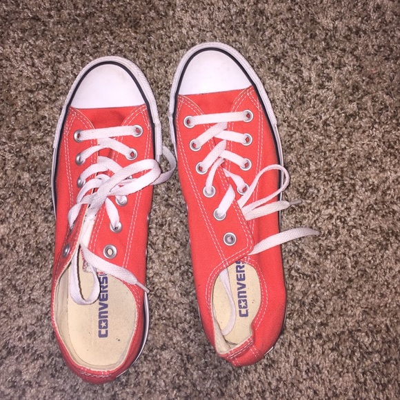 red orange converse