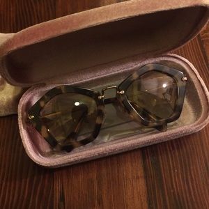 Miu Miu tortoise shell sunglasses