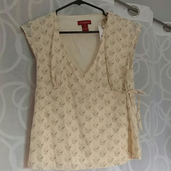 Sundance Floral Wrap Blouse