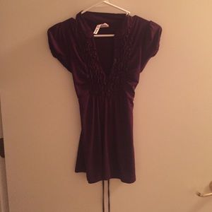 Low cut dress shirt!