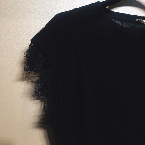 Black Lace Detail Top